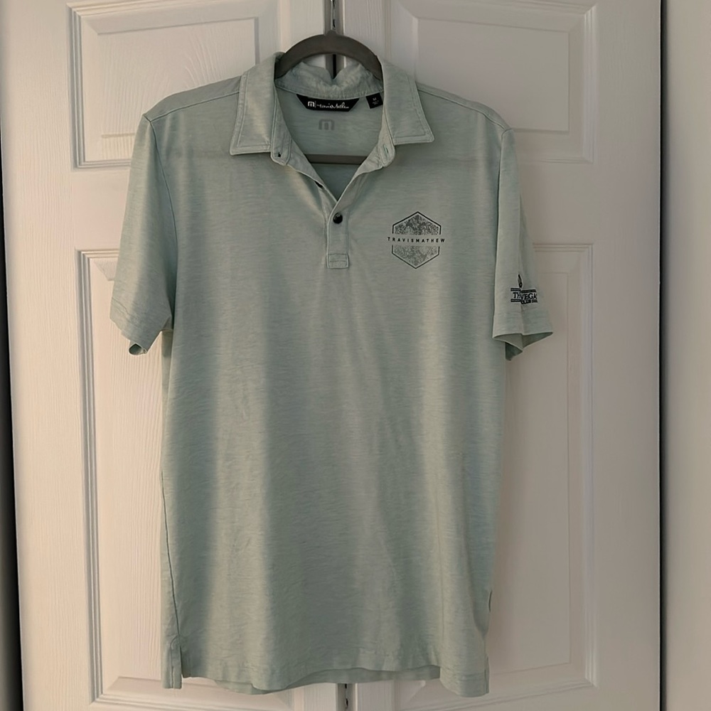 Light green/blue Travis Matthew polo